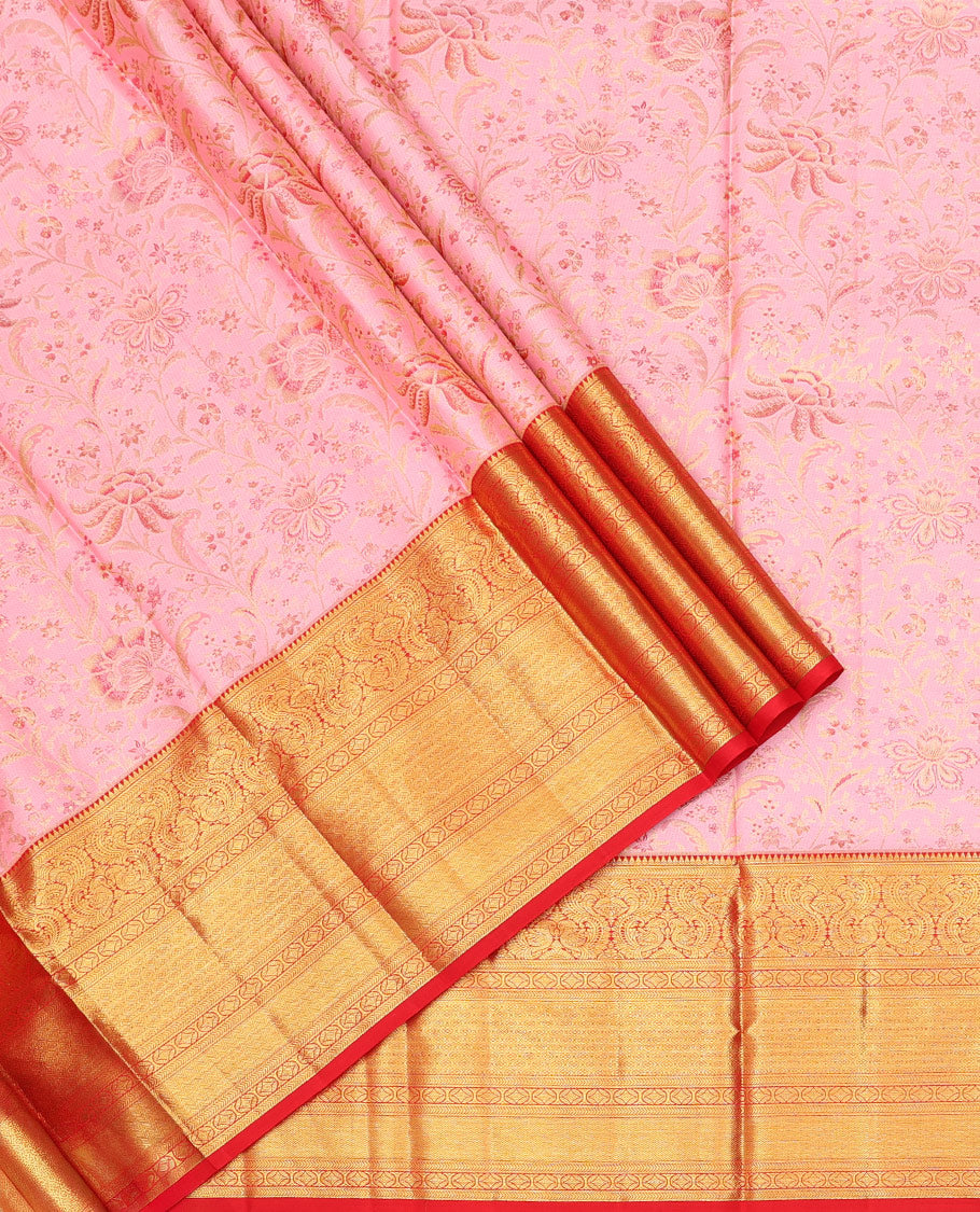 Pink Pure Silk Half-Saree
