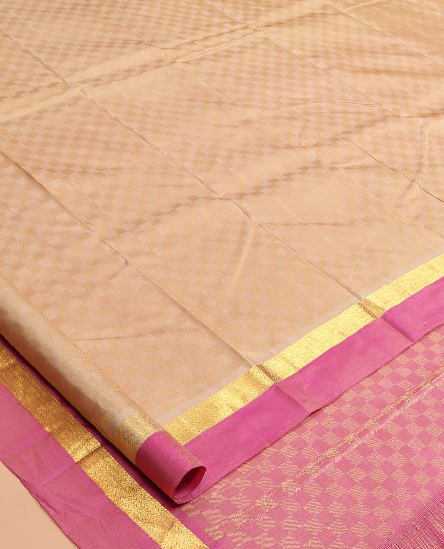 Sandal Paiyaadi Kattam Kanchipuram Silk Saree