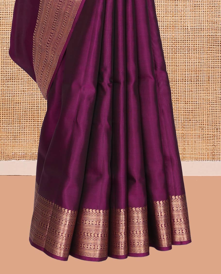 Purple Mayuri Lite Silk Mix Saree