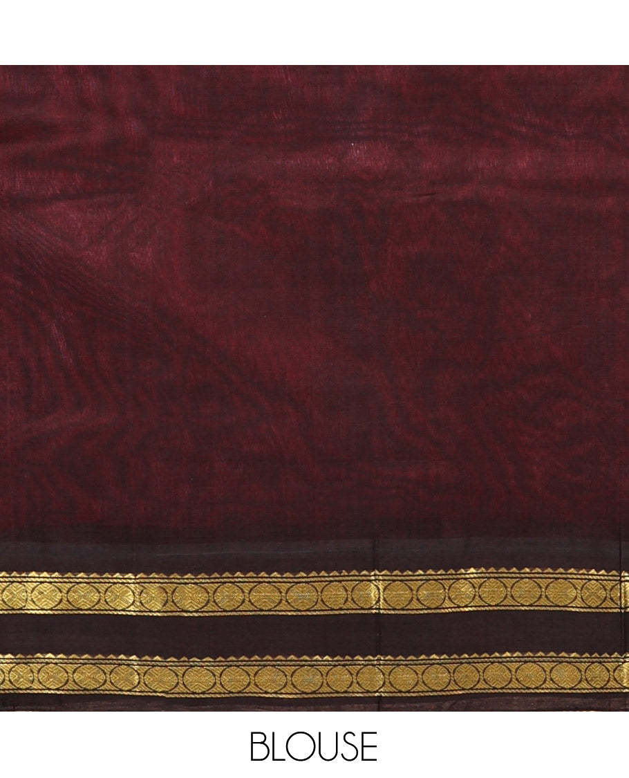 Pink Plain Kuppadam Silk Saree