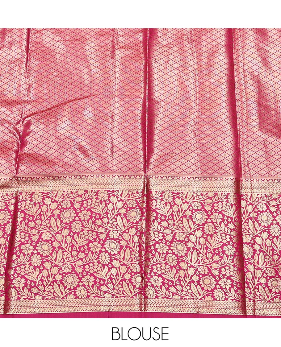 Turquoise Art Silk Half-Saree