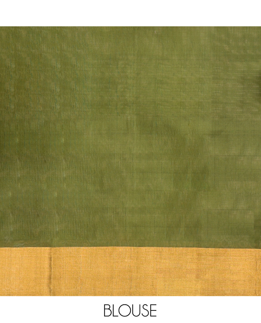 Purple Uppada Silk Saree, Richly Detailed with Floral Meena Buttas All Over Its Body, Subtle Bavanji Border, Complemented by Contrast Pallu of Floral Meena Buttas, and Paired with a Contrast Blouse