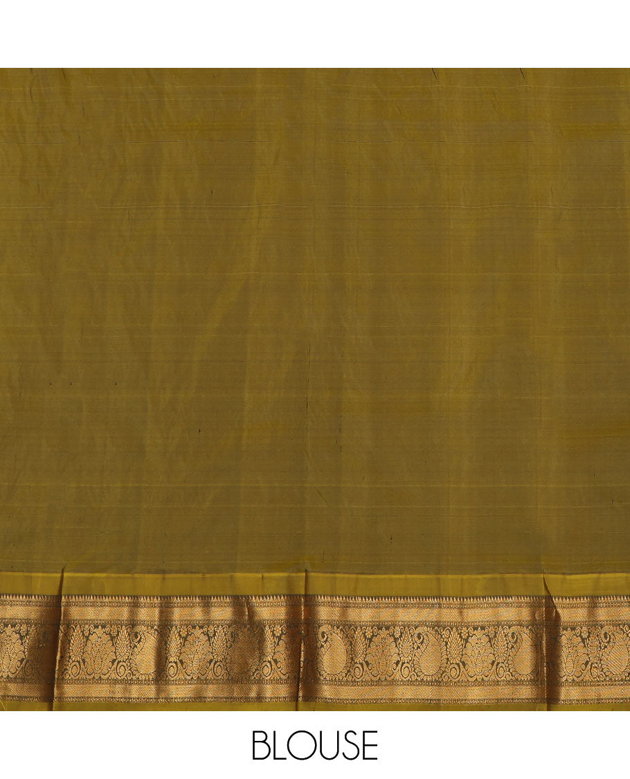 Black Pure Silk Pavadai Material Set