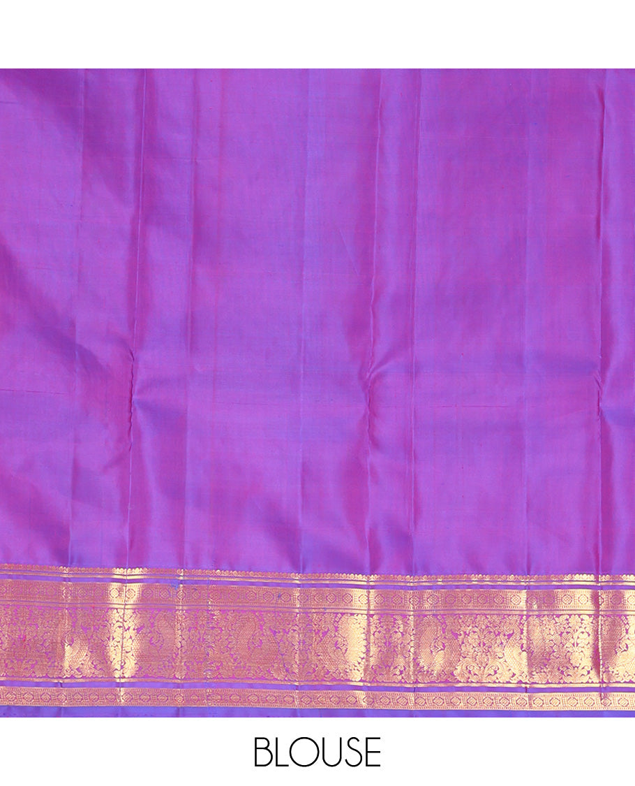 Violet Kanchipuram Silk Saree