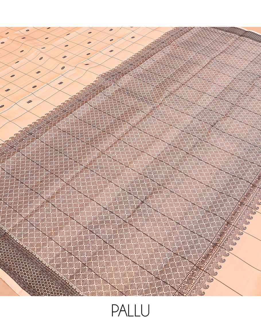 Sandal Kanchipuram Silk Saree