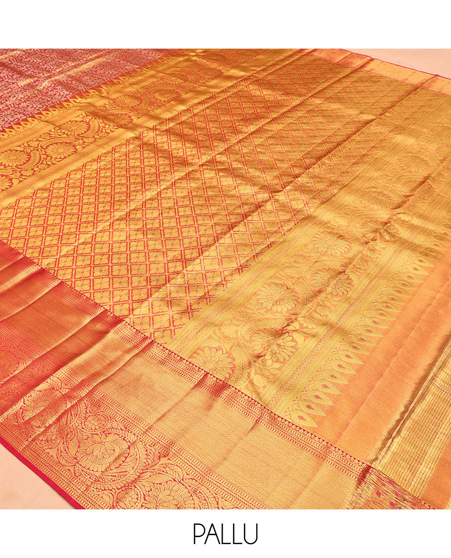 Red Kanchipuram Tissue Silk Saree