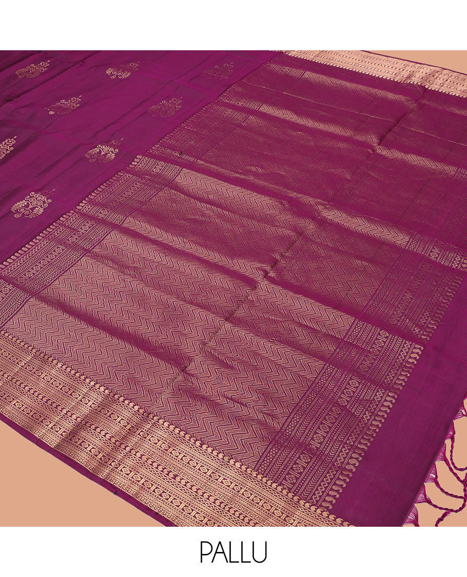 Purple Mayuri Lite Silk Mix Saree