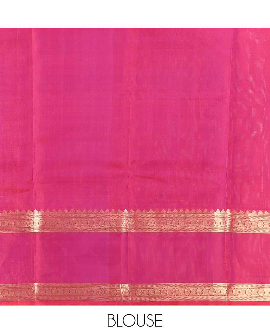 Lavender Kanchipuram Chettinad Saree