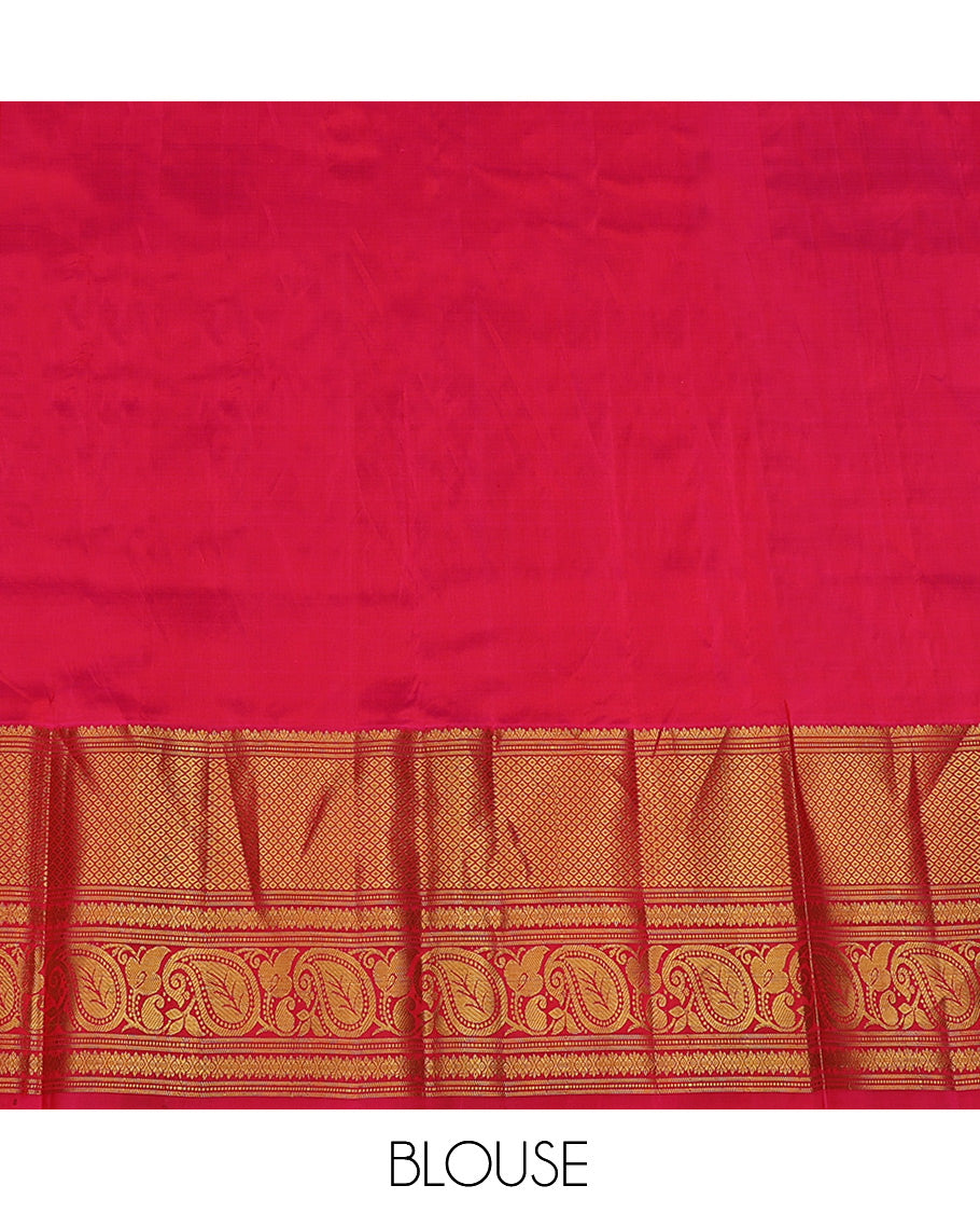 Cream Pure-Silk Half-Saree