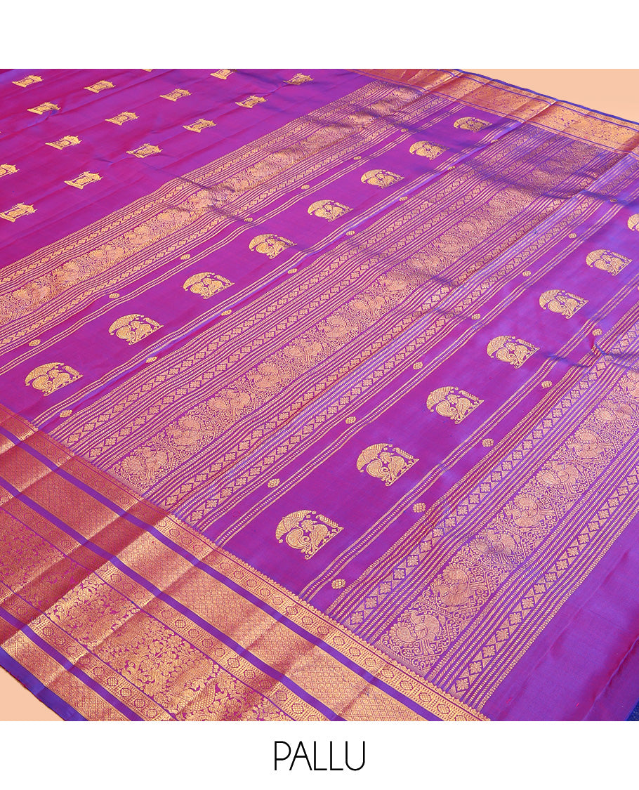 Violet Kanchipuram Silk Saree