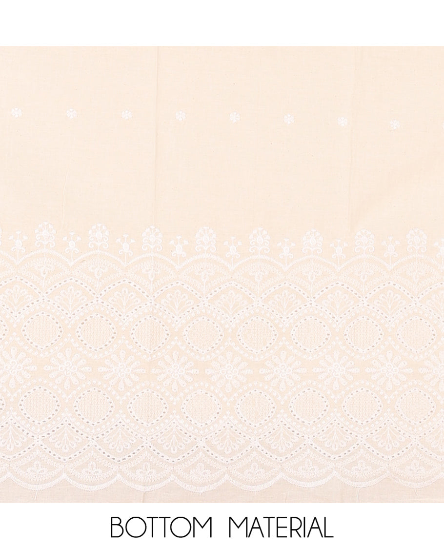 Mustard Cotton Material Chudidar, Floral Printed Hakoba Top, a Contrast Bottom, Print-Hakoba Dupatta