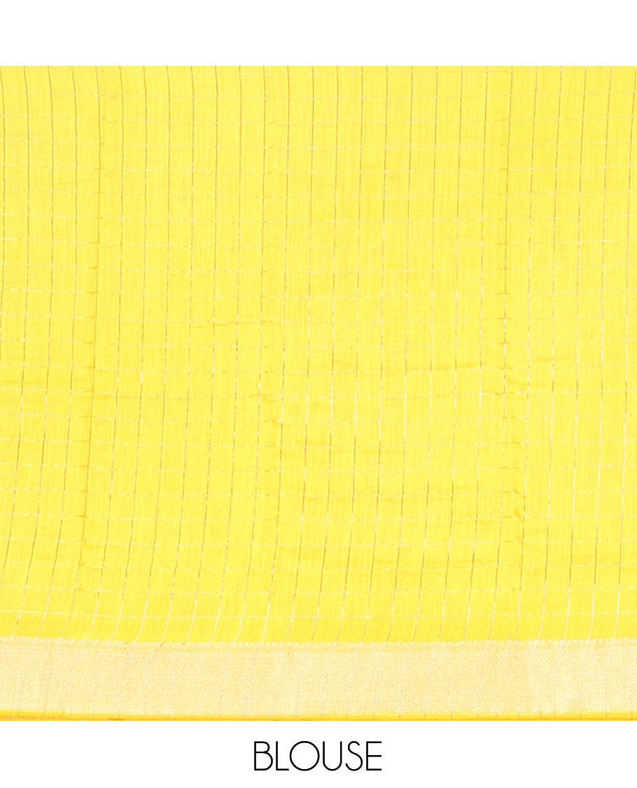 Yellow Assam Silk Saree