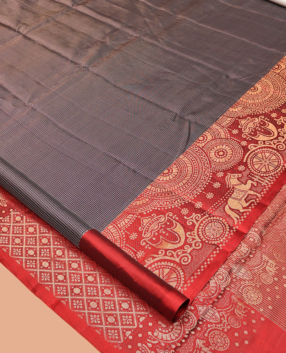 Brown Mayuri Soft Silk Saree