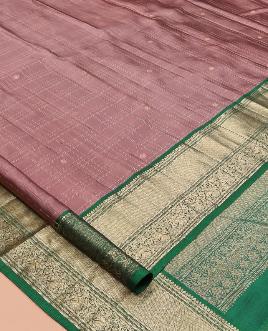 Light-Chocolate-Green Vasundhara Silk Saree