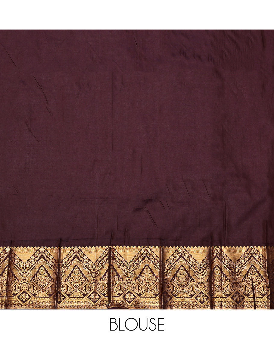 Pink Budget Silk Saree, Sparsely Woven with Zari Buttas and Stripes, Complemented by a Contrast Traditional Zari Border, Intricate Pallu, and a Contrast Blouse