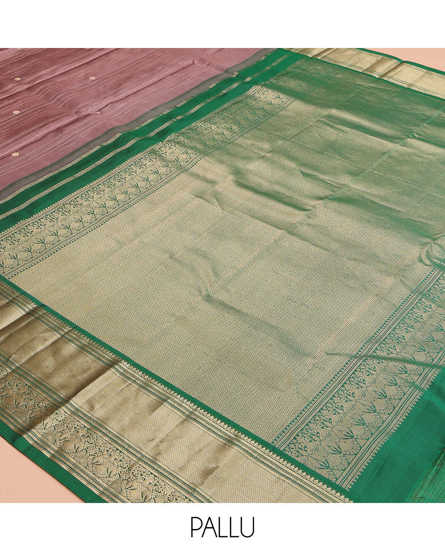 Light-Chocolate-Green Vasundhara Silk Saree