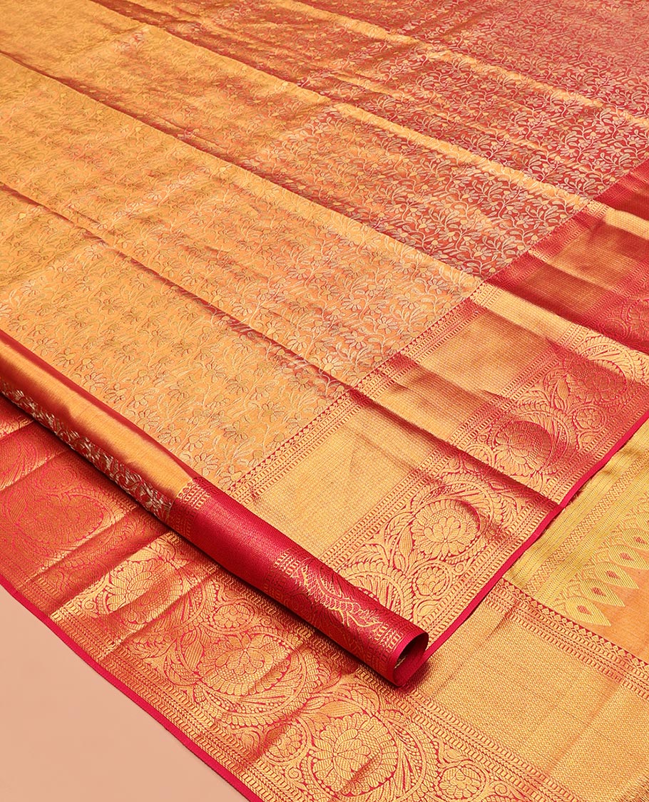 Red Kanchipuram Tissue Silk Saree