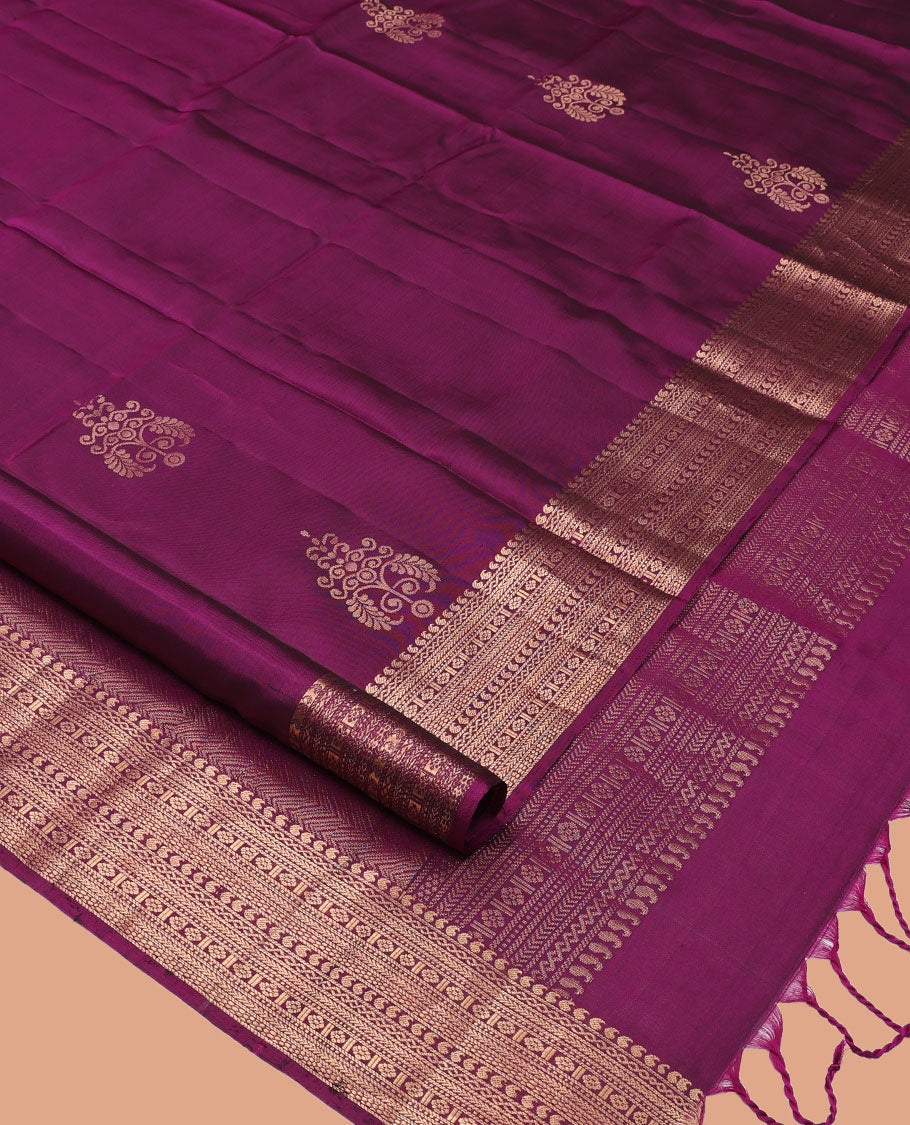 Purple Mayuri Lite Silk Mix Saree