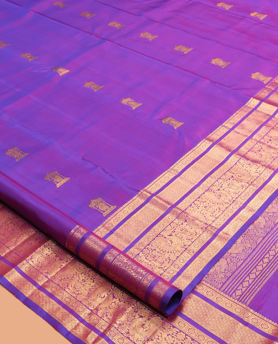 Violet Kanchipuram Silk Saree