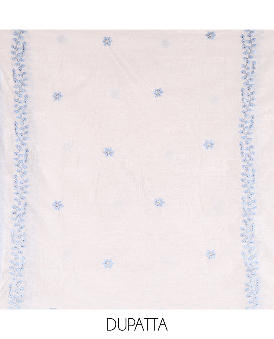 Milk White Material Chudidar Set
