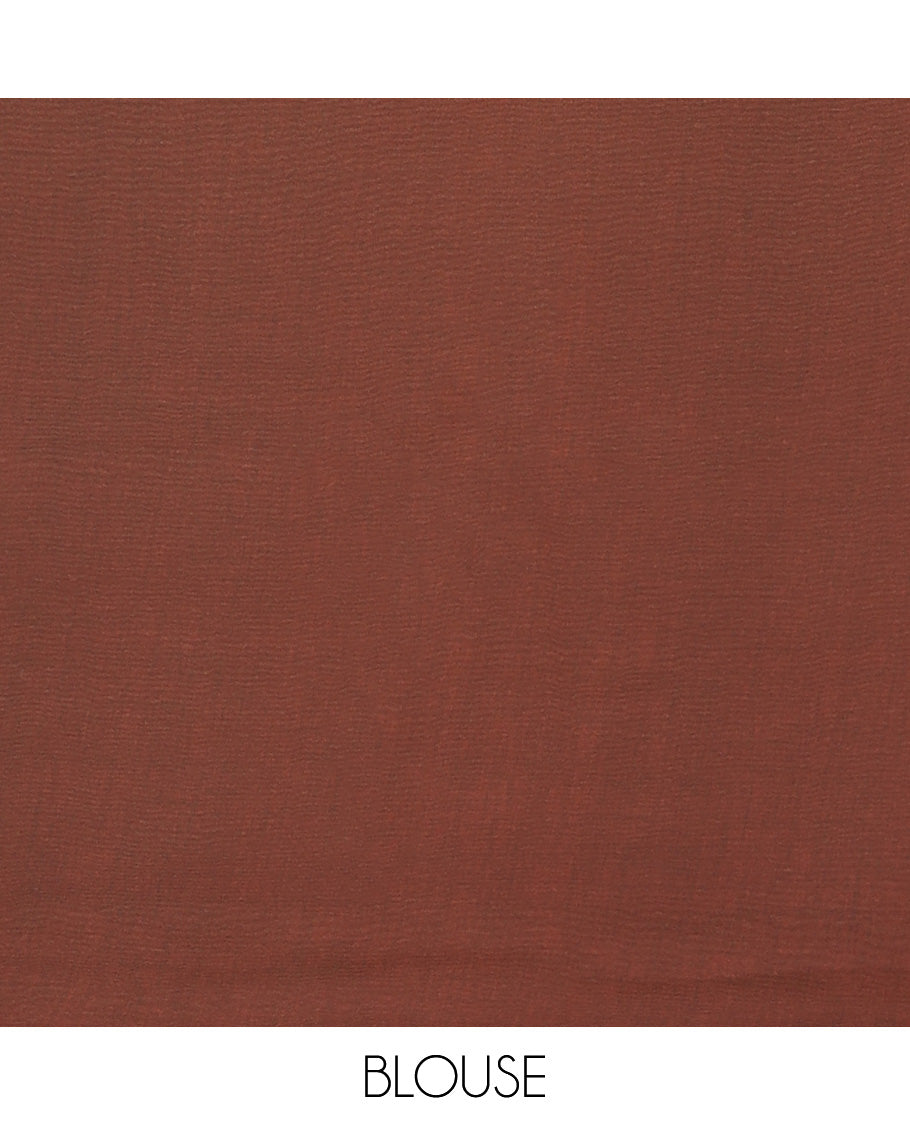 Borderless maroon digital floral print georgette saree with self pallu