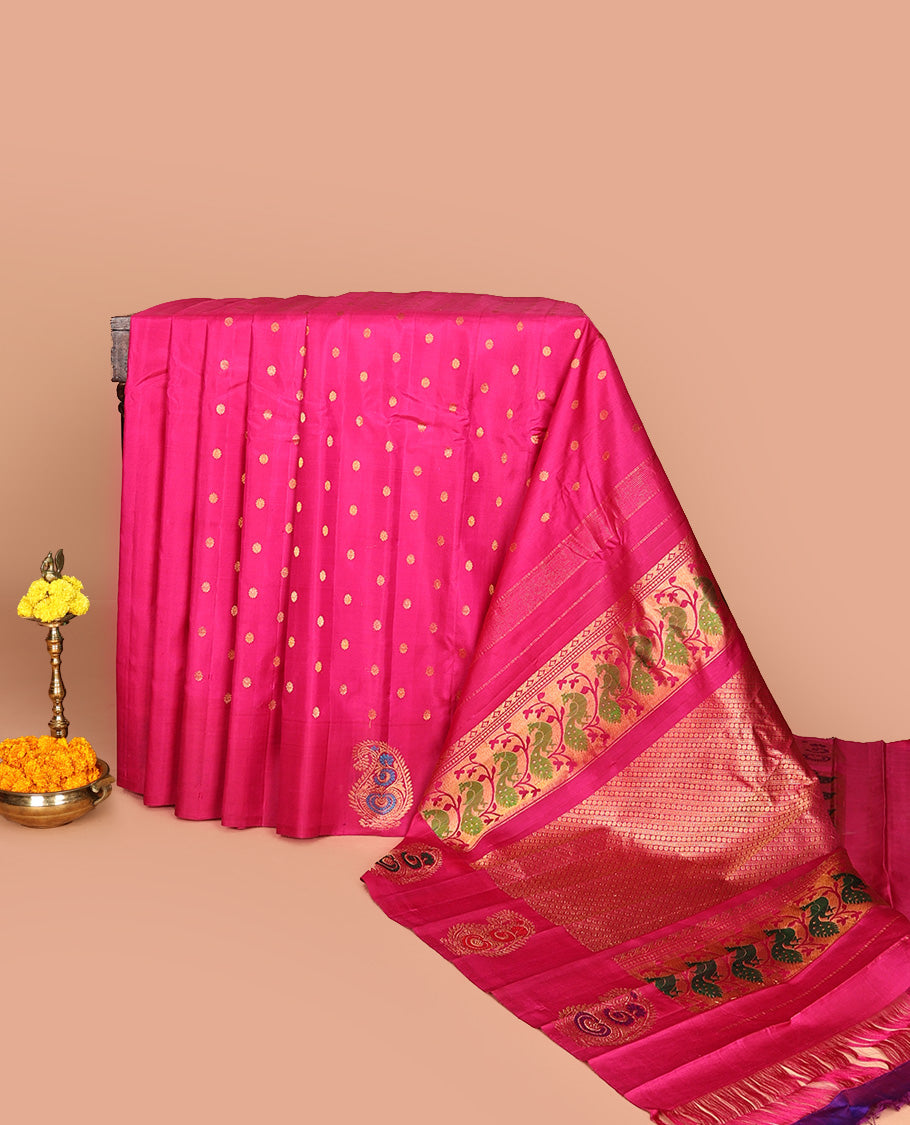 Pink Gadwal Silk Saree