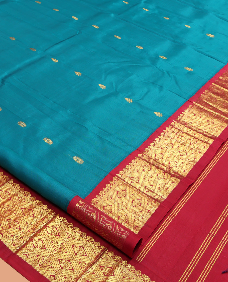 Blue Kanchipuram Silk Saree