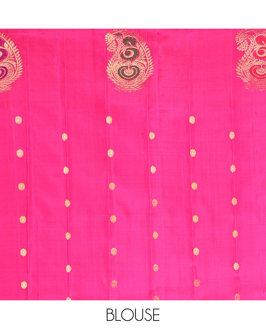Pink Gadwal Silk Saree