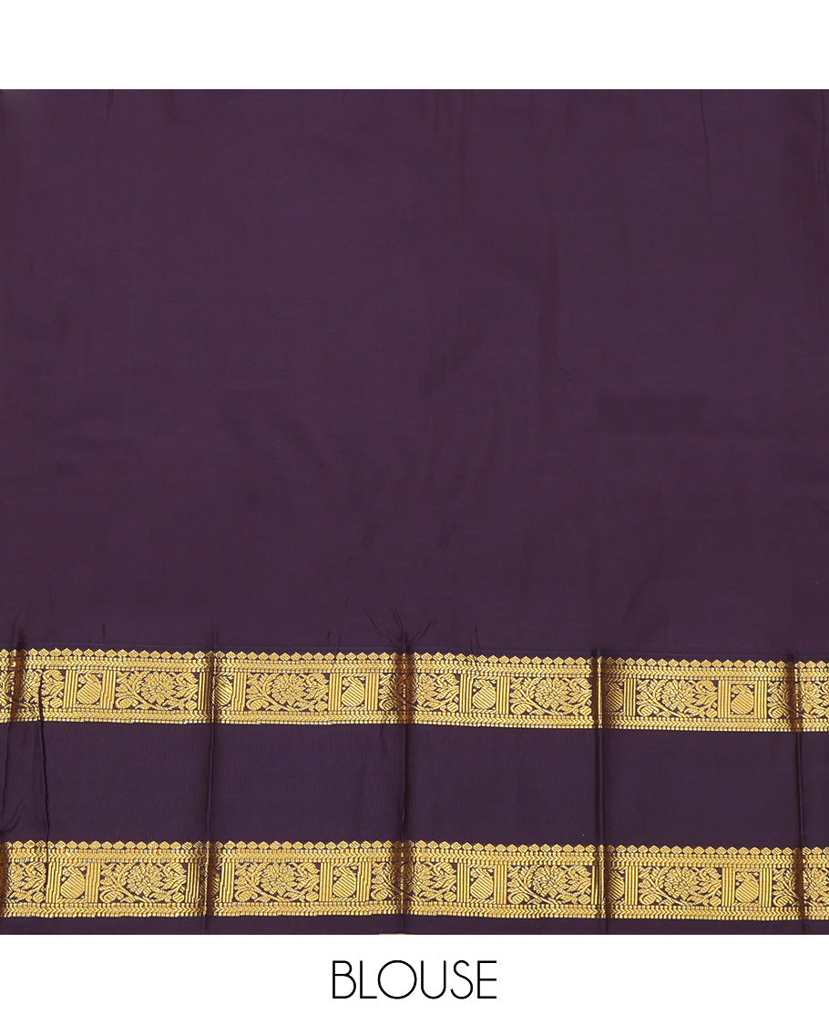 Blue Temple Butta Budget Silk Saree