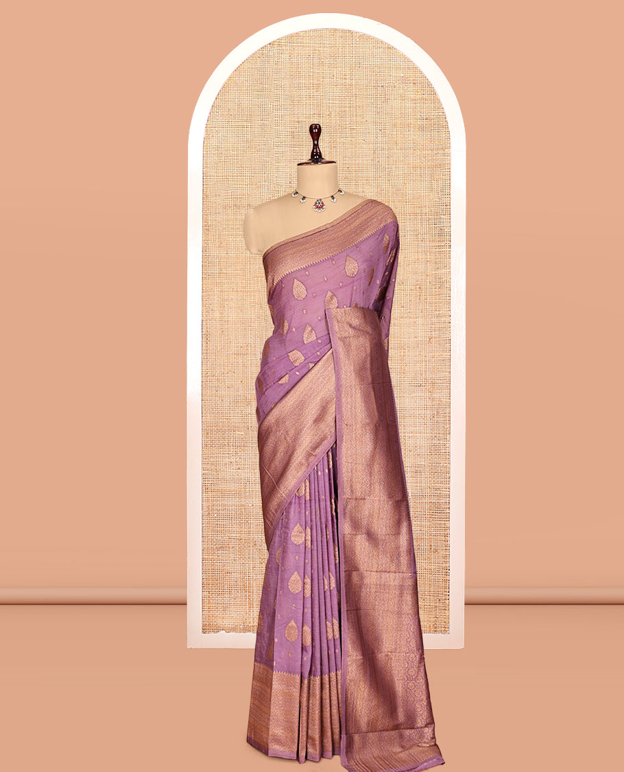 Light Purple Fancy Crepe Saree
