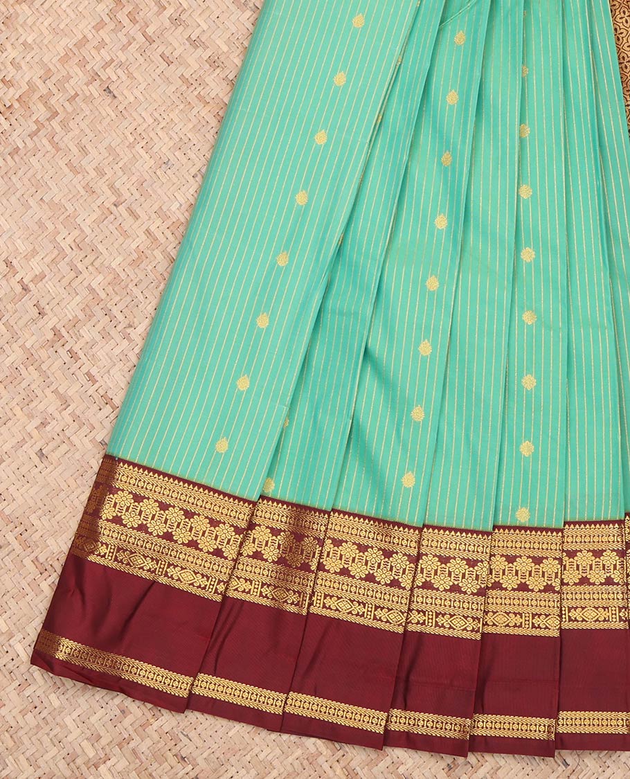 Green Rettai Pattu Border Traditional Budget Silk Saree