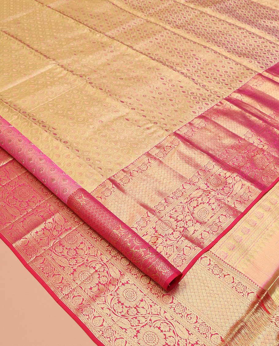Pink Kanchipuram Tissue Silk Saree