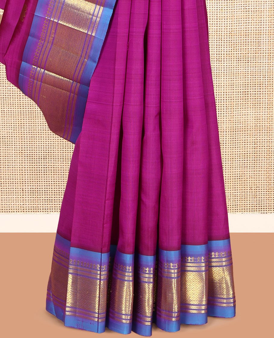 Purple Kanchipuram Silk Saree