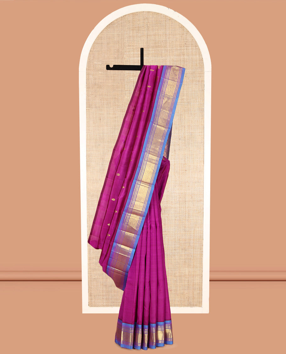 Purple Kanchipuram Silk Saree