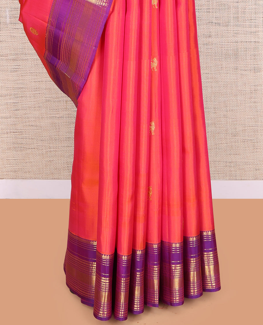 Pink Kanchipuram Silk Saree