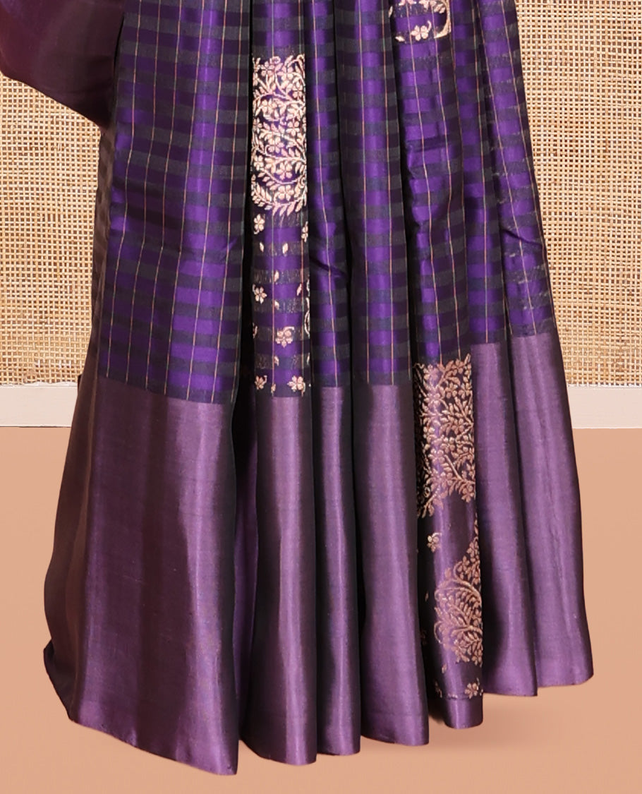 Violet Mayuri Lite Silk Mix Saree