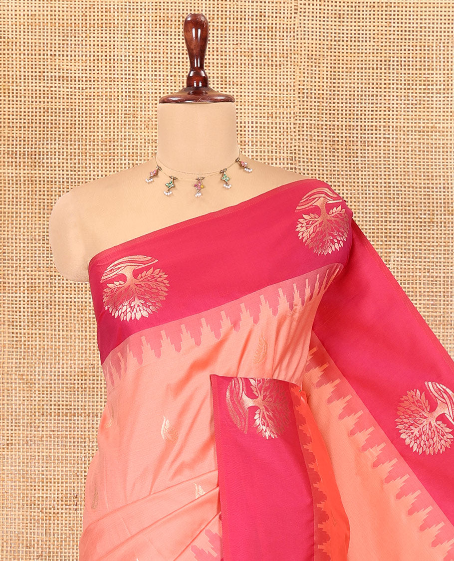 Peach Elite Soft Silk Saree