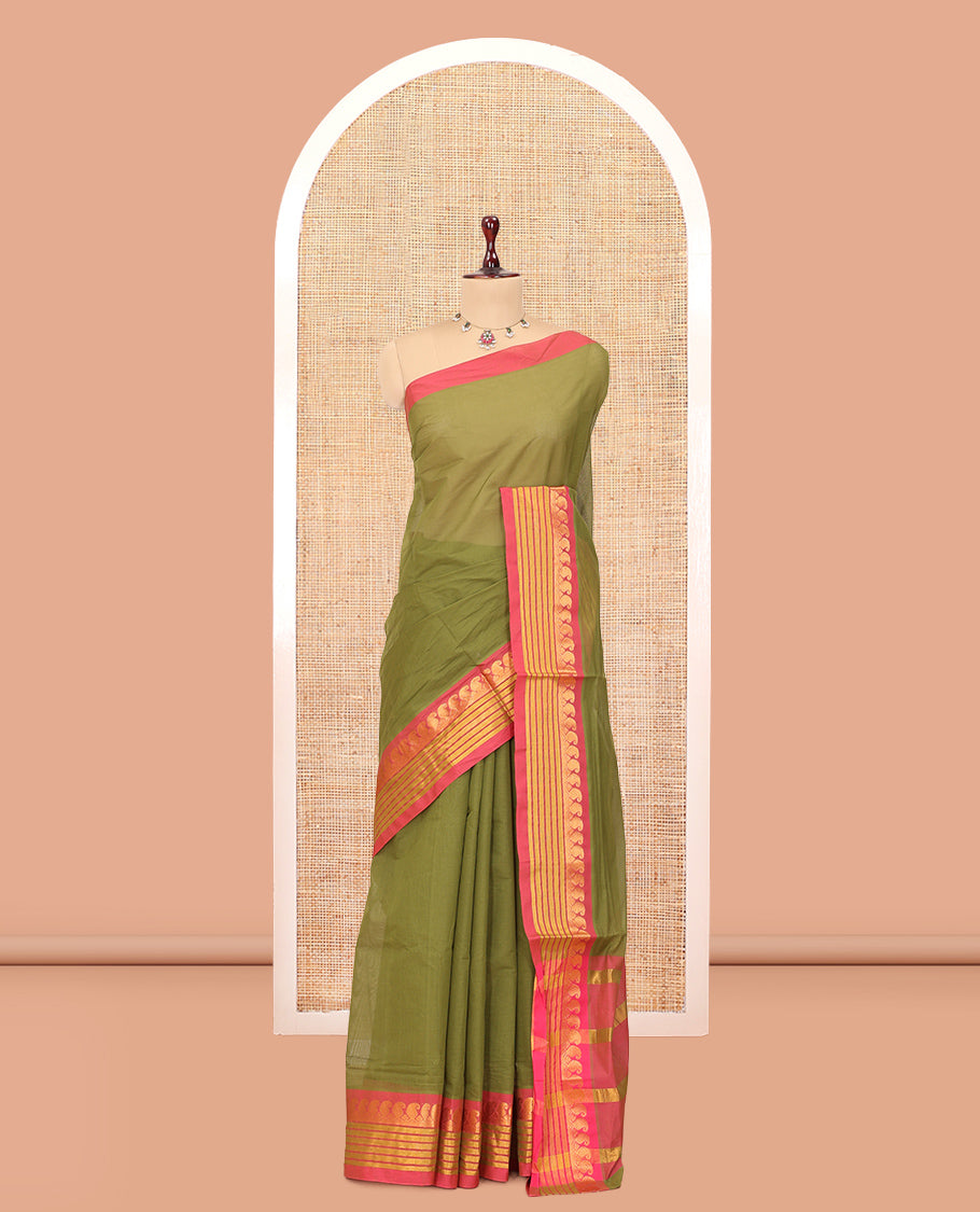 Green Plain Venkatagiri Cotton Saree