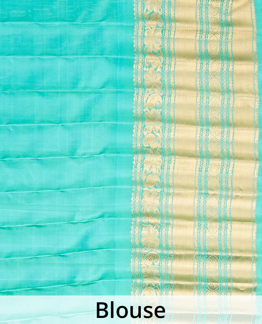 Maroon gadwal checked silksaree with mayil chakra buttas, contrast zari border & pallu of paisley, floral & argyle style