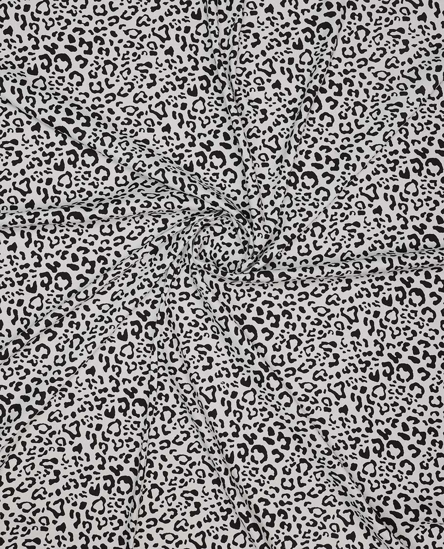 Black & white Dalmatian dog-inspired cotton printed multi-use material