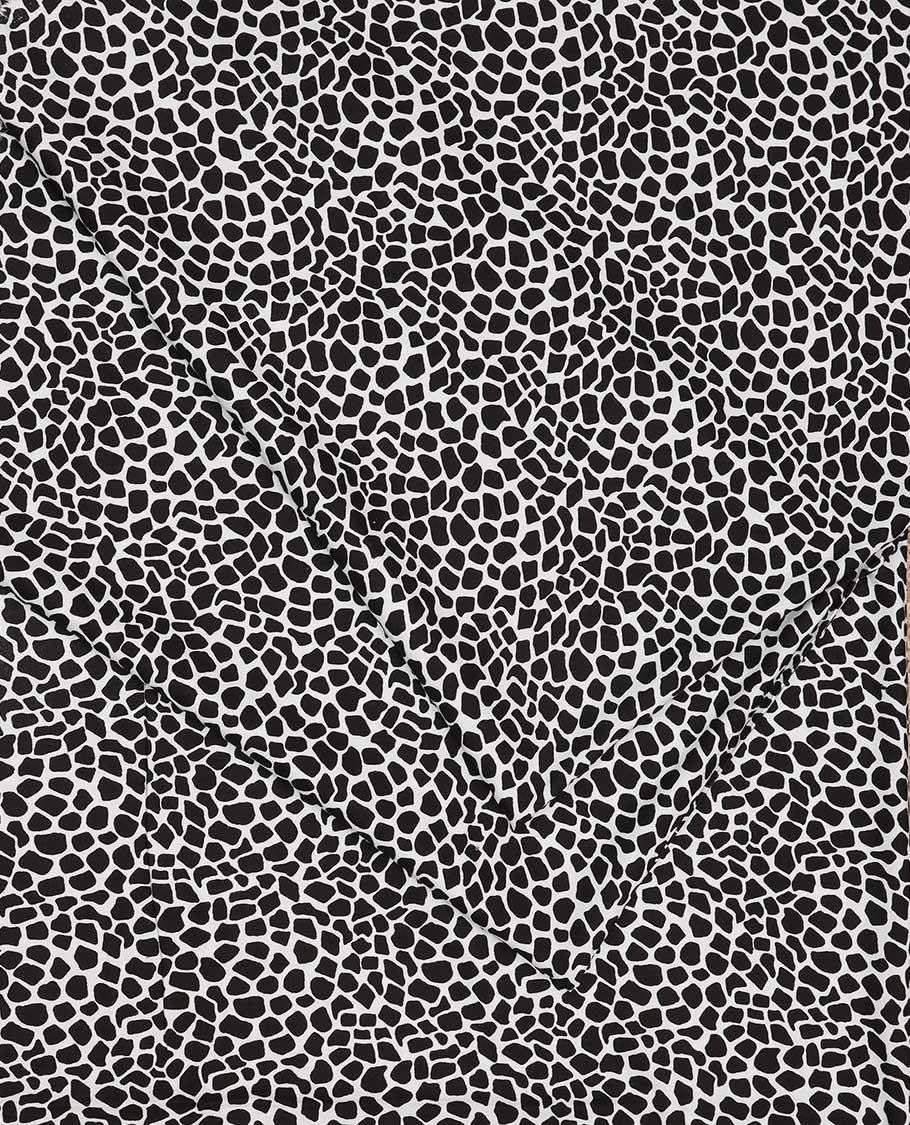 White & black cotton animal printed multi-use material