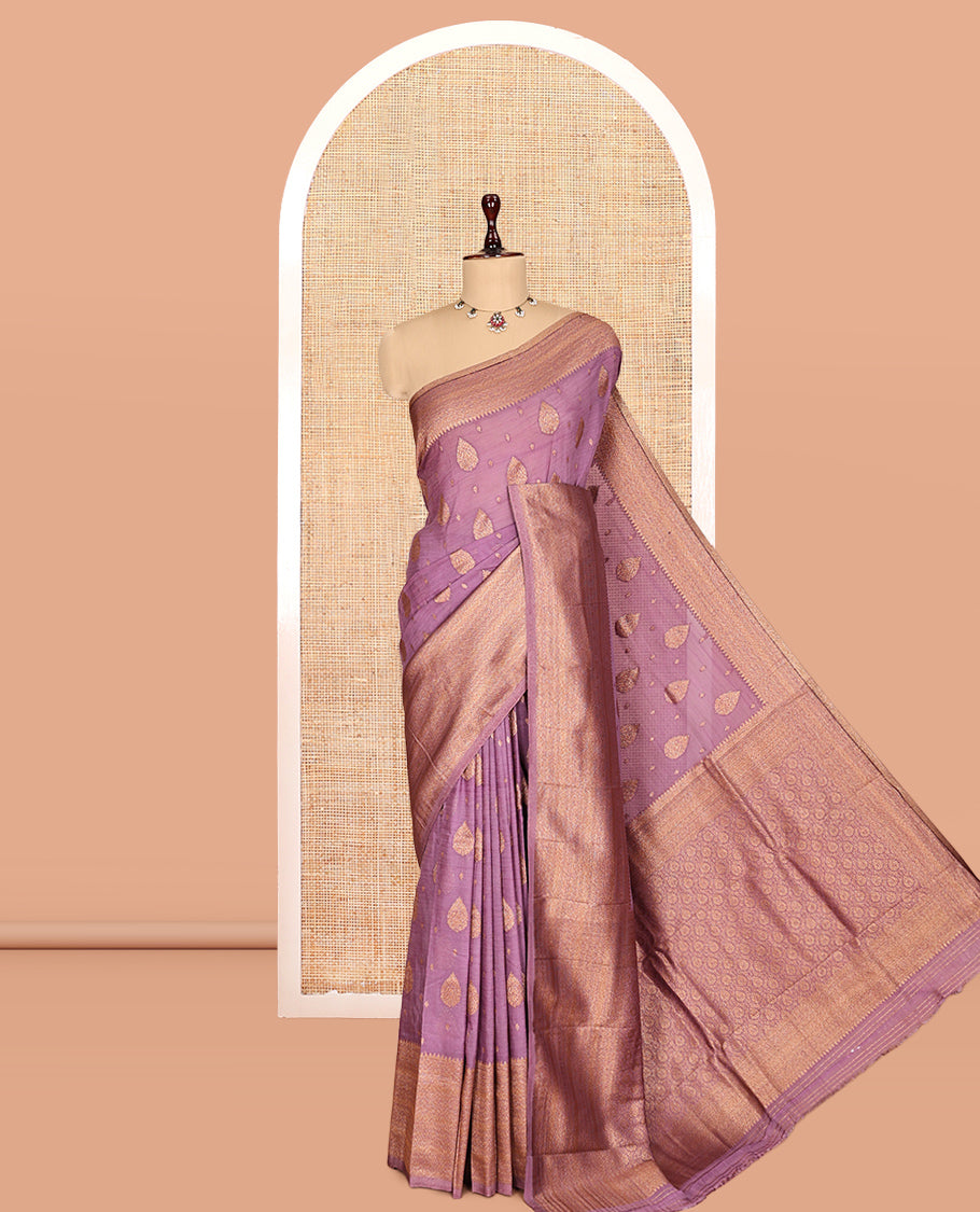 Light Purple Fancy Crepe Saree
