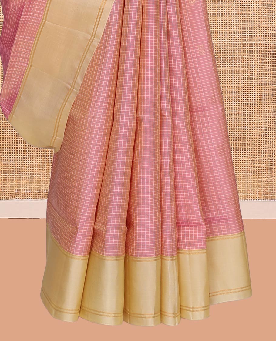 Pink Mayuri Lite Silk Mix Saree