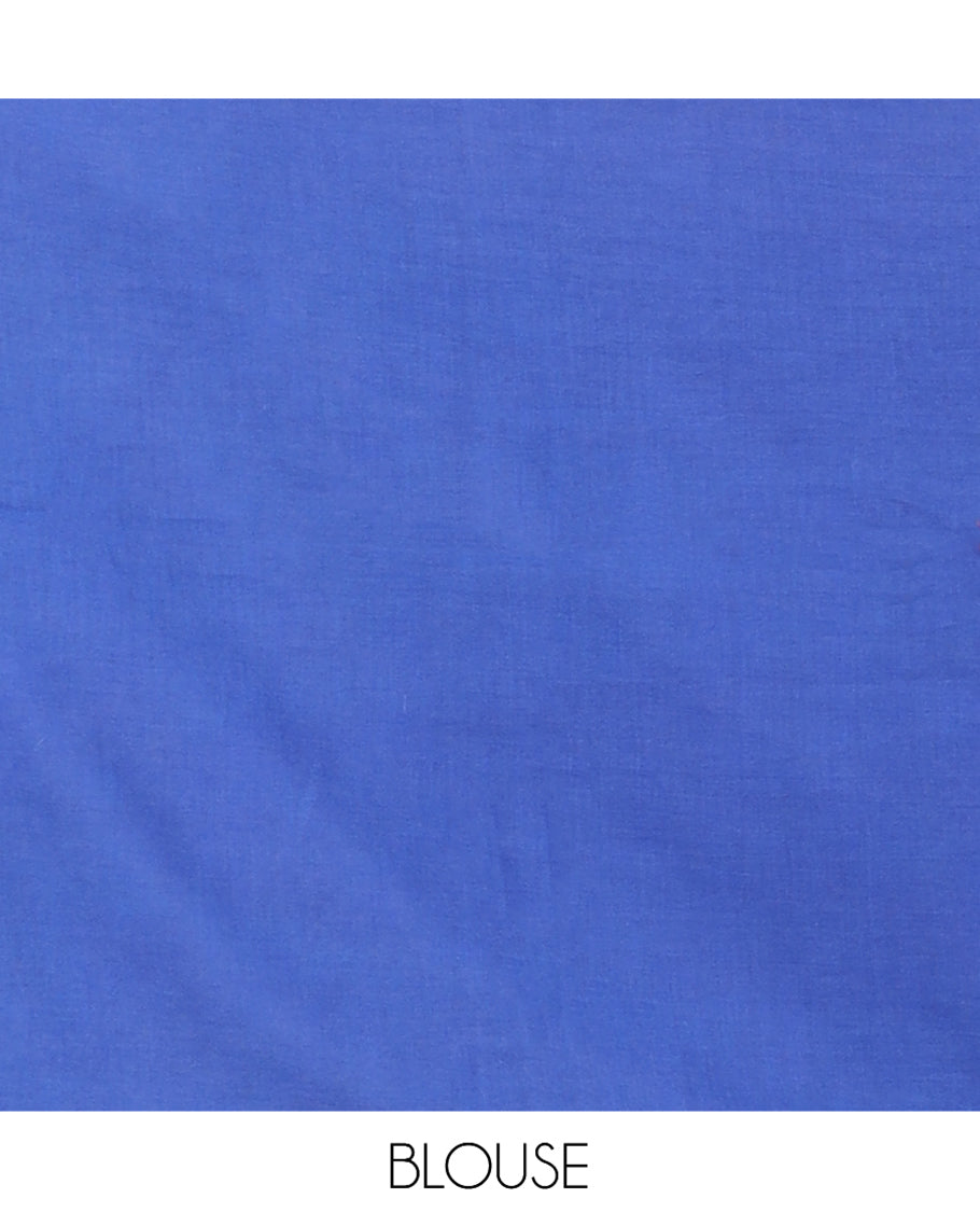 Borderless Royal-Green Diamond Shibori Printed Khadi Mul Cotton Saree, and No Blouse