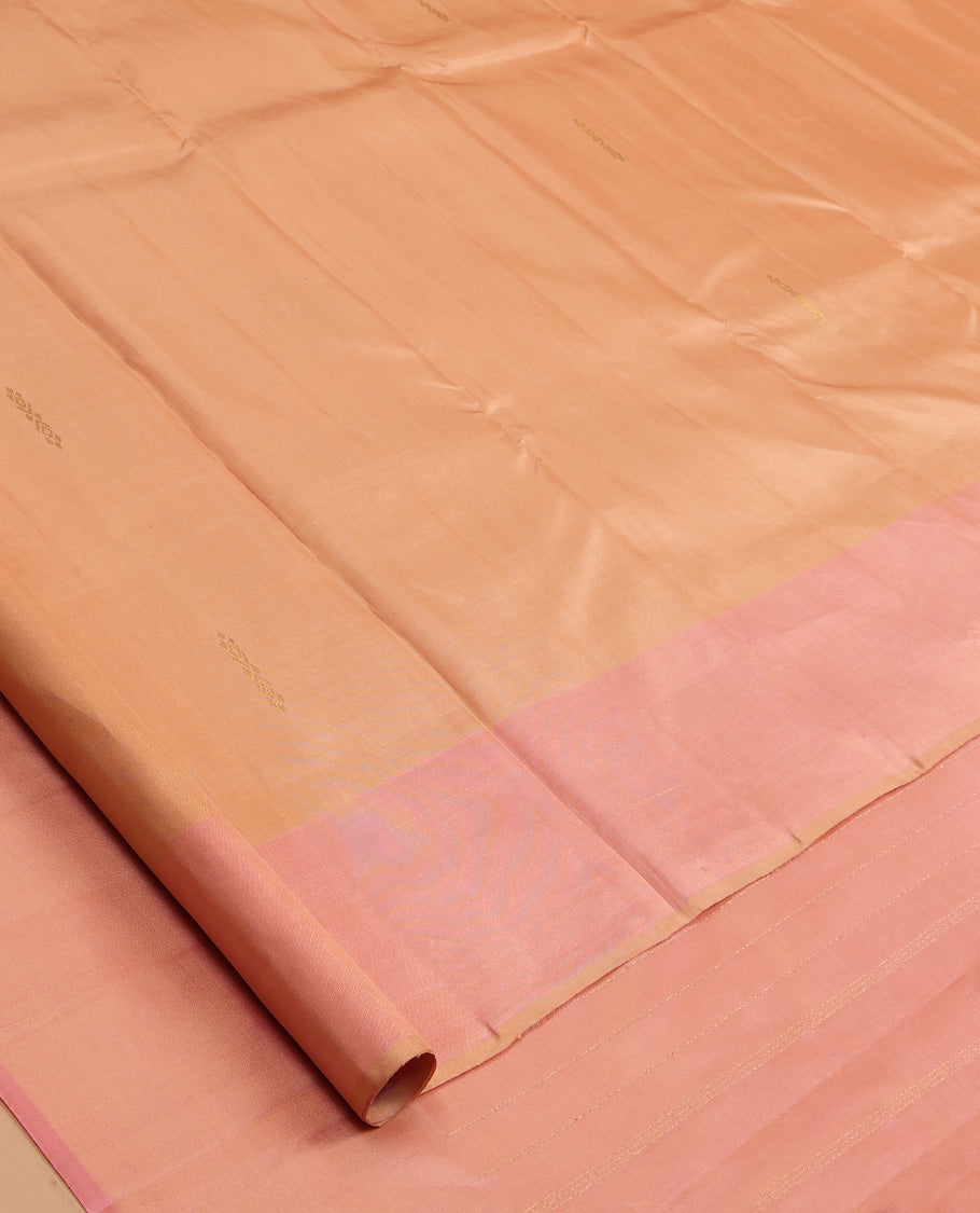 Pale Orange Kanchipuram Silk Saree