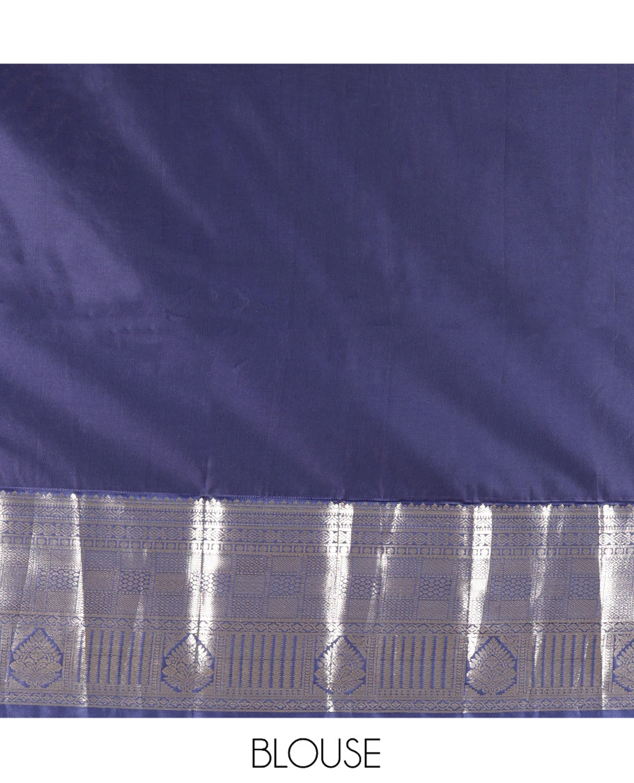 Red-Navy Blue Budget Silk Saree