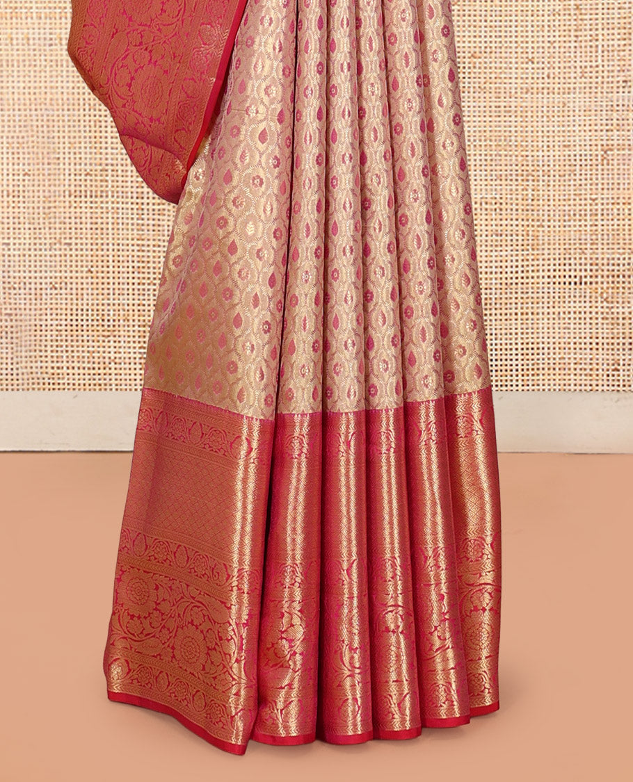 Pink Kanchipuram Tissue Silk Saree