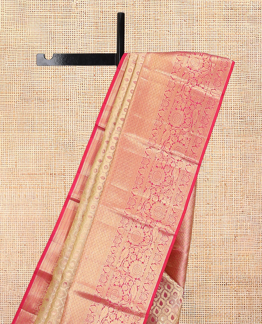 Pink Kanchipuram Tissue Silk Saree