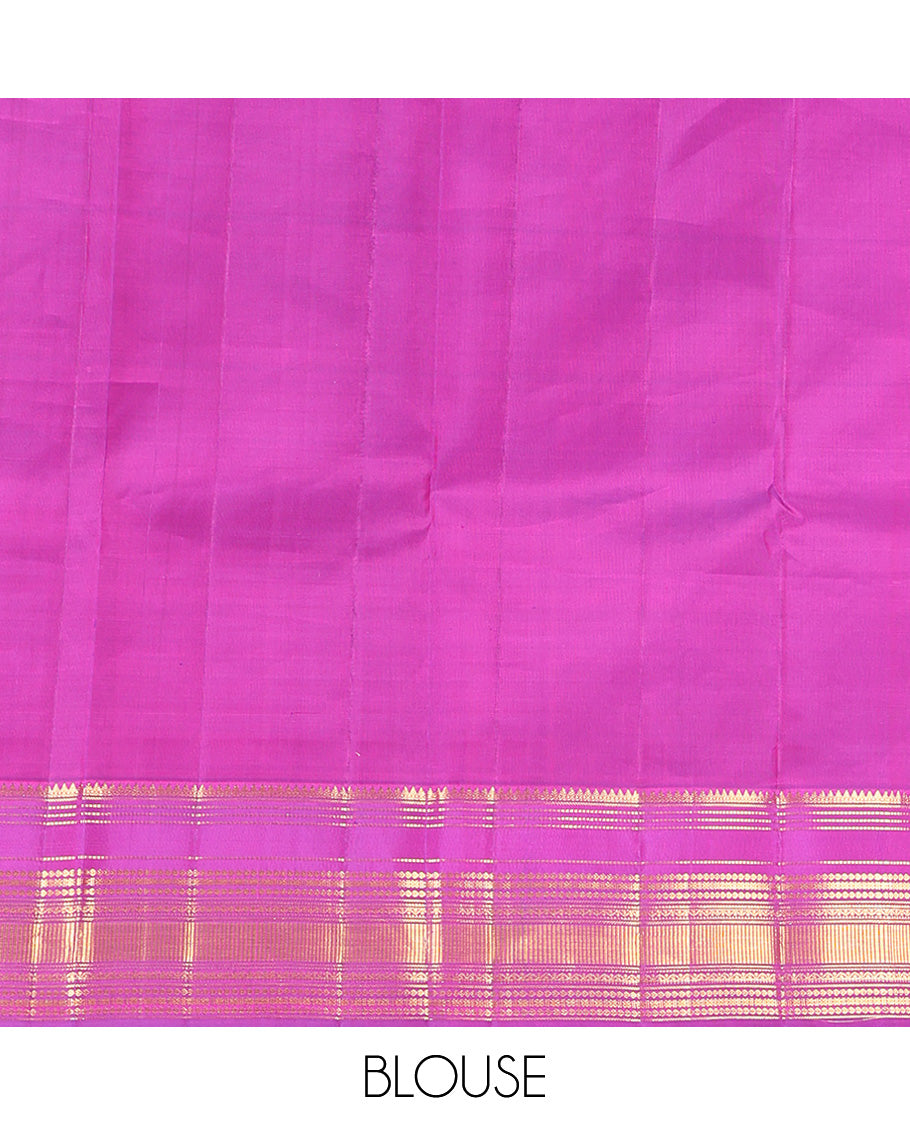 Pink Kanchipuram Silk Saree