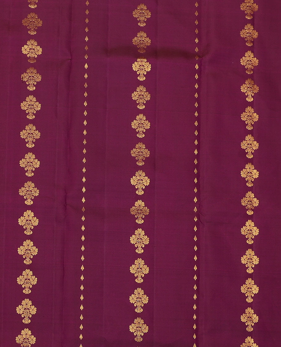Purple Pure-Silk Half-Saree